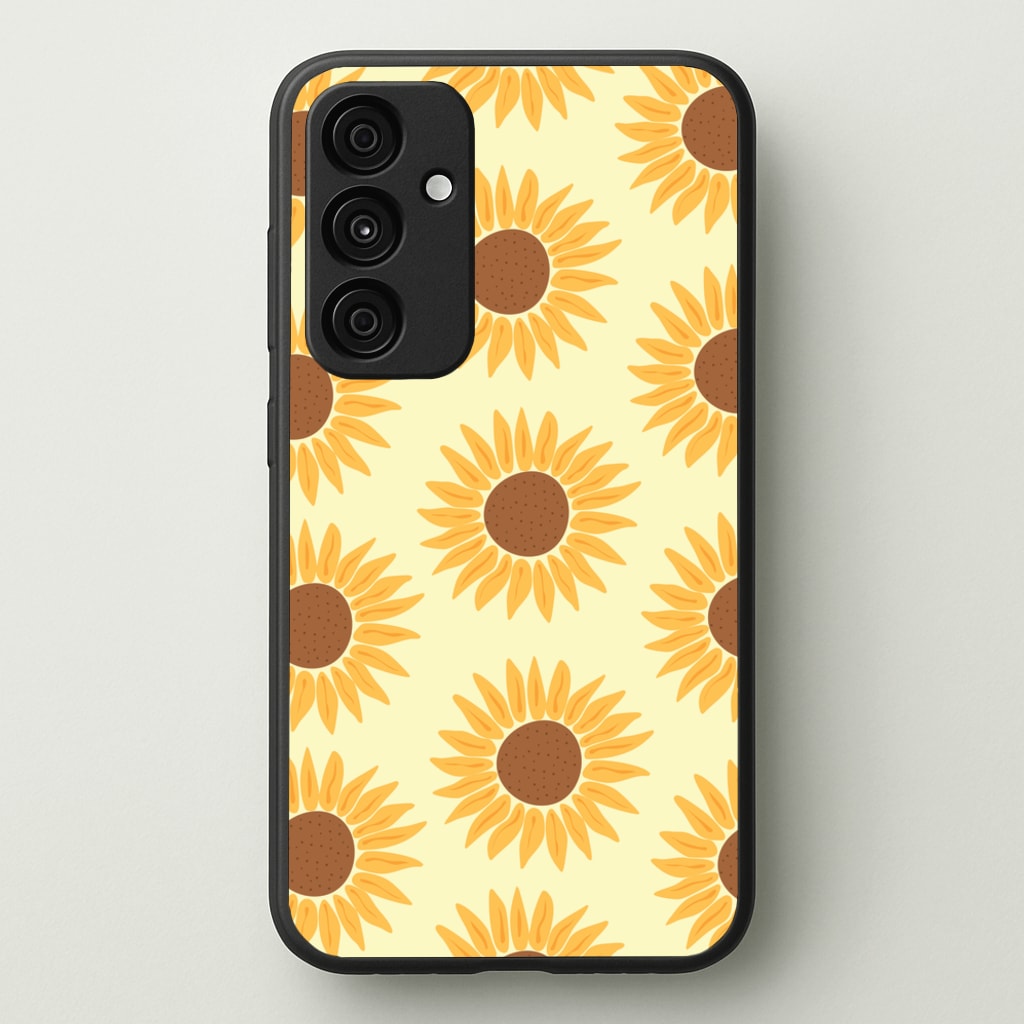 Sunflowers Abstract Pattern - Summer Phone Case for Galaxy A55