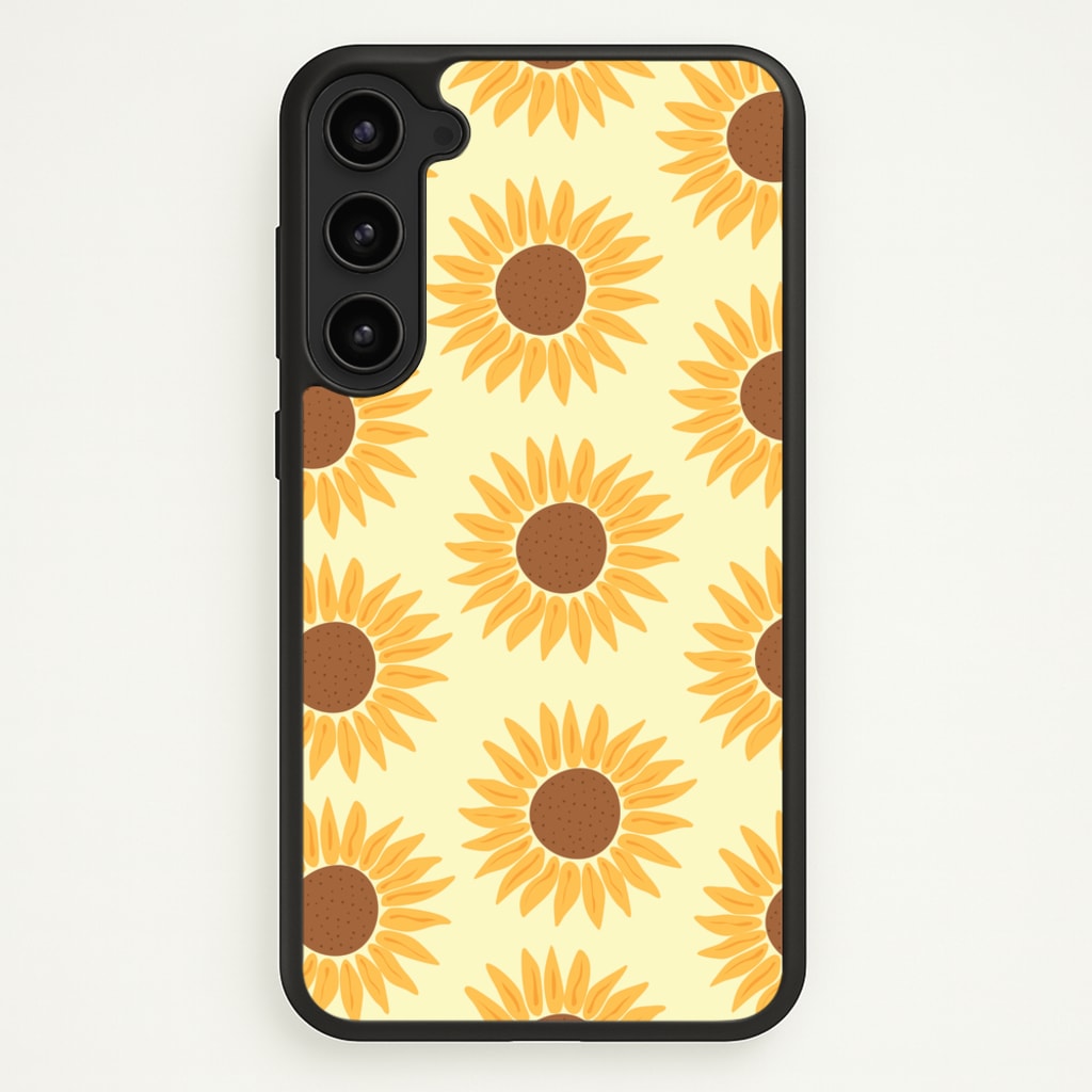 Sunflowers Abstract Pattern - Summer Phone Case for Galaxy S23