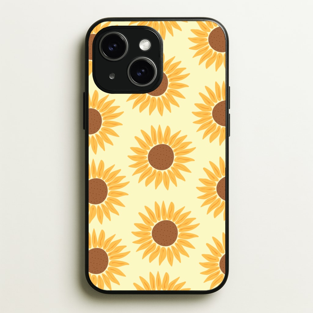 Sunflowers Abstract Pattern - Summer Phone Case for iPhone 14