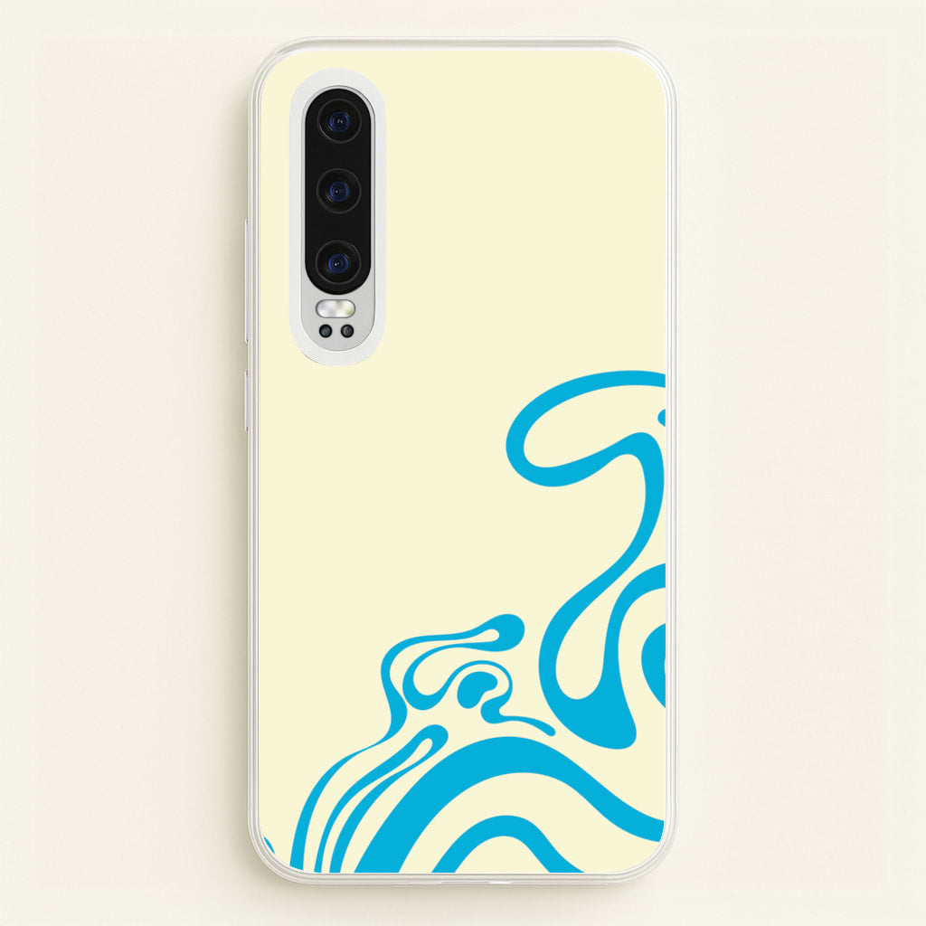 Blue Waves Corner Pattern - Summer Phone Case for Huawei P30