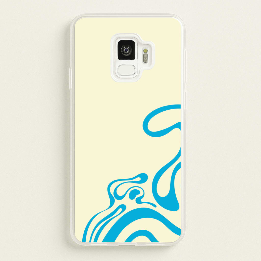 Blue Waves Corner Pattern - Summer Phone Case for Galaxy S9