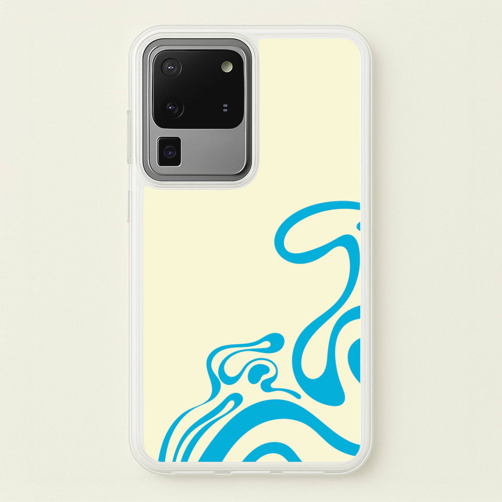 Blue Waves Corner Pattern - Summer Phone Case for Galaxy S20 Ultra
