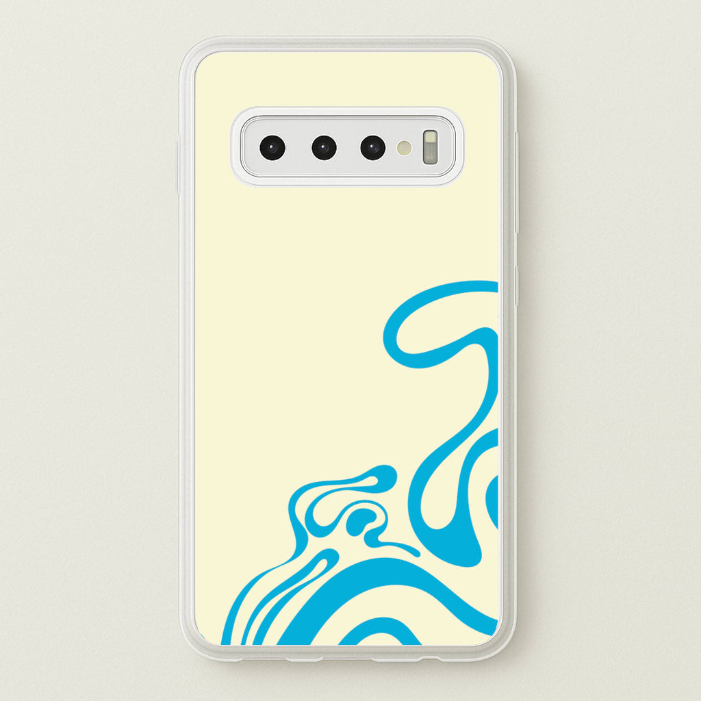 Blue Waves Corner Pattern - Summer Phone Case for Galaxy S10