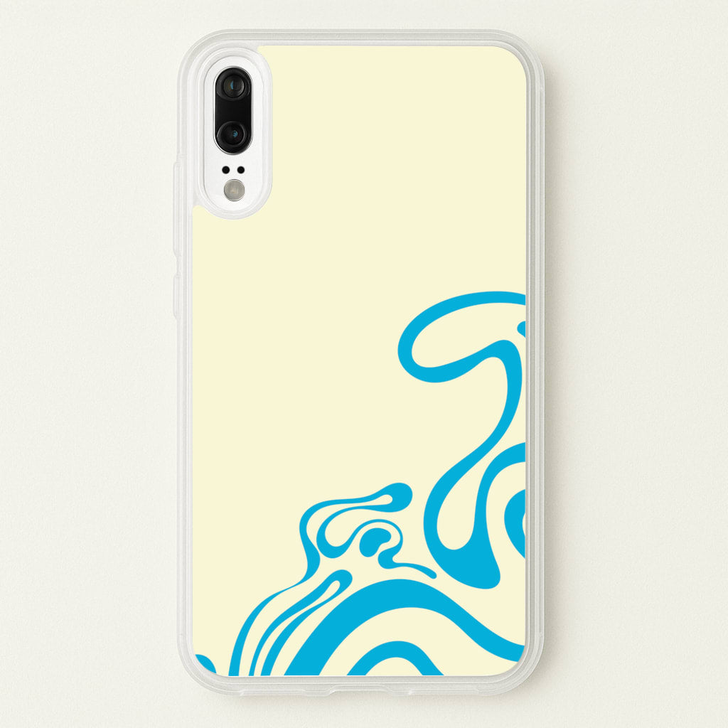 Blue Waves Corner Pattern - Summer Phone Case for Huawei P20