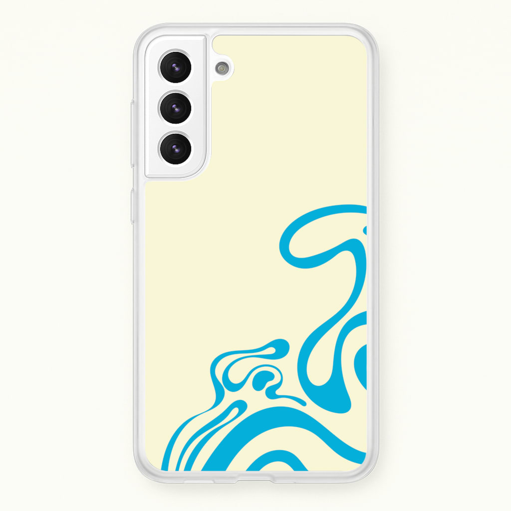 Blue Waves Corner Pattern - Summer Phone Case for Galaxy S21FE
