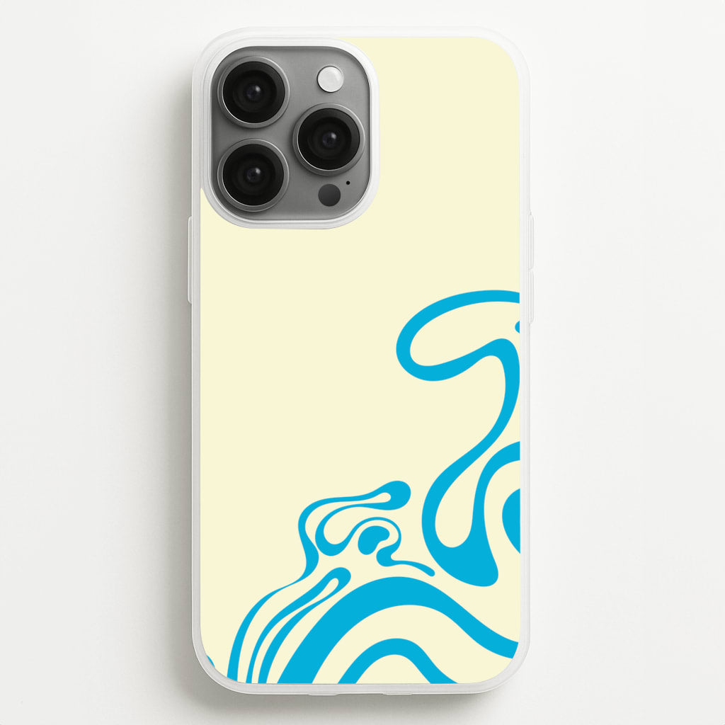 Blue Waves Corner Pattern - Summer Phone Case for iPhone 13 Pro Max