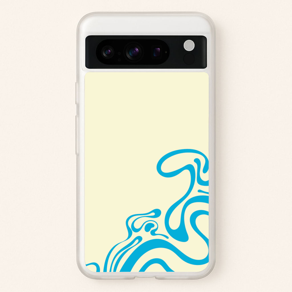 Blue Waves Corner Pattern - Summer Phone Case for Google Pixel 8 Pro