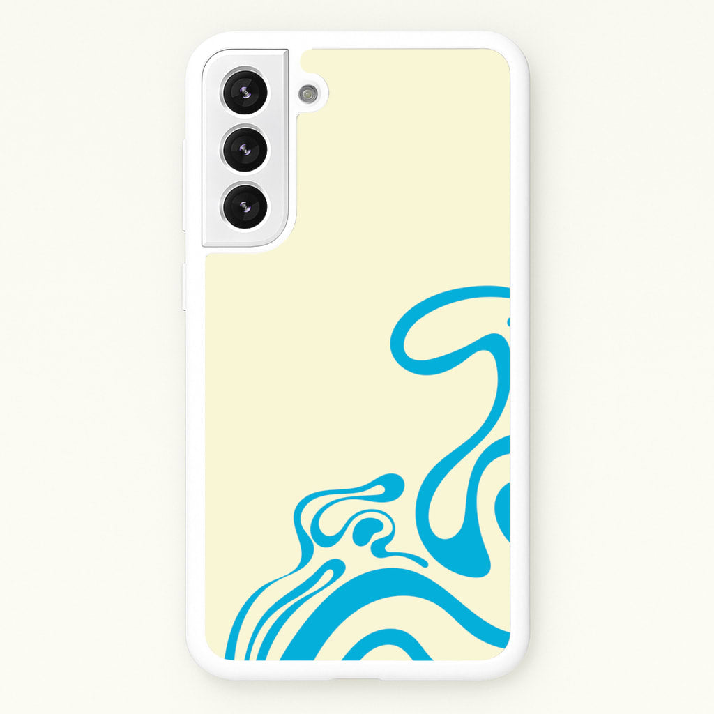 Blue Waves Corner Pattern - Summer Phone Case for Galaxy S22 Plus