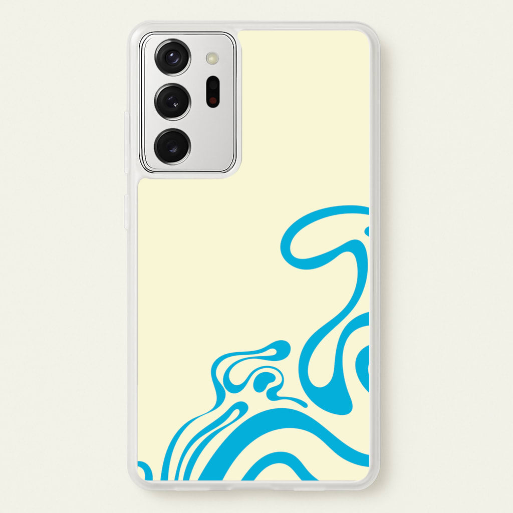 Blue Waves Corner Pattern - Summer Phone Case for Galaxy Note 20 Ultra