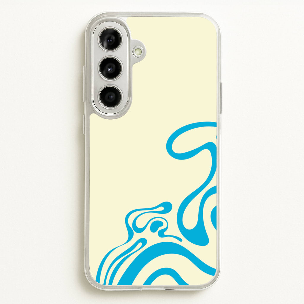 Blue Waves Corner Pattern - Summer Phone Case for Galaxy A56