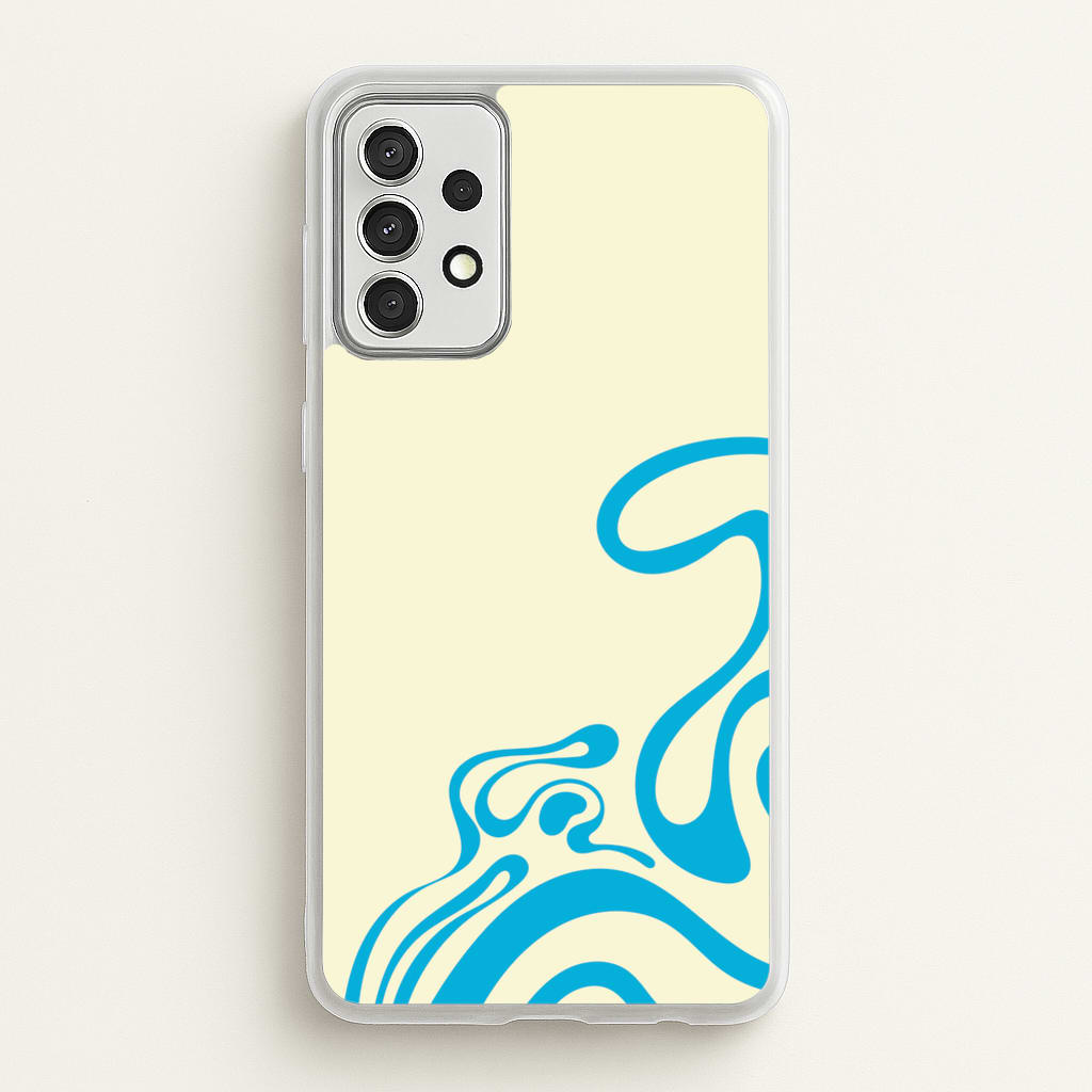 Blue Waves Corner Pattern - Summer Phone Case for Galaxy A52 / A52s