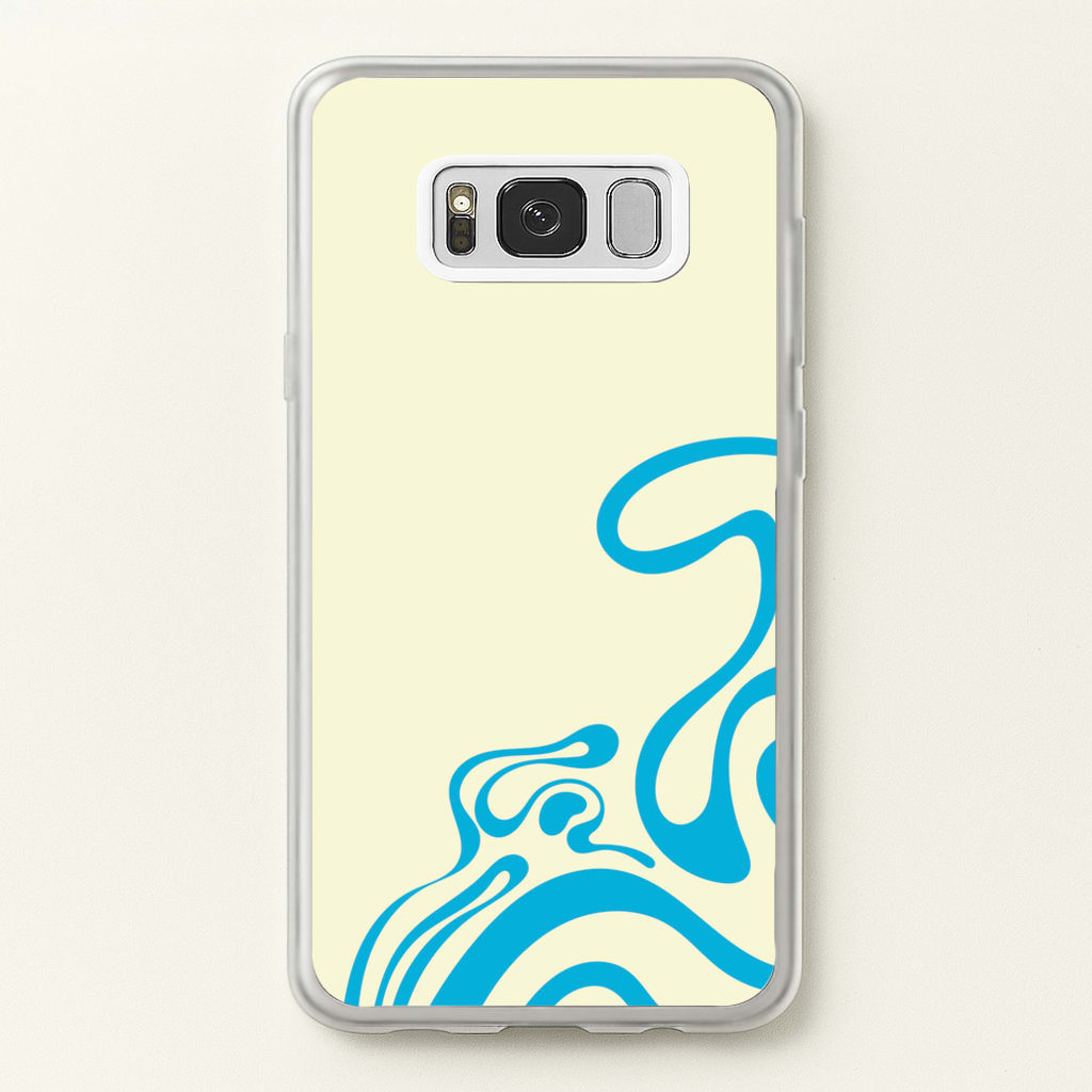 Blue Waves Corner Pattern - Summer Phone Case for Galaxy S8 Plus
