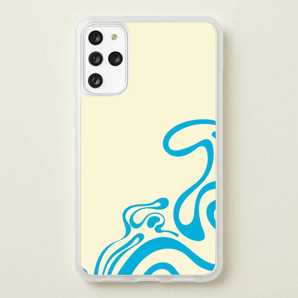 Blue Waves Corner Pattern - Summer Phone Case for Galaxy S20 Plus