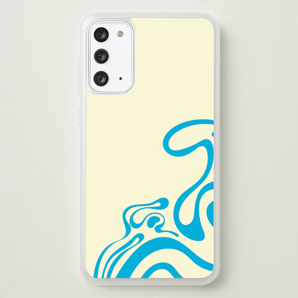 Blue Waves Corner Pattern - Summer Phone Case for Galaxy Note 20