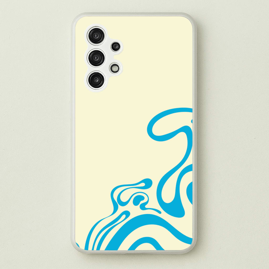 Blue Waves Corner Pattern - Summer Phone Case for Galaxy A13