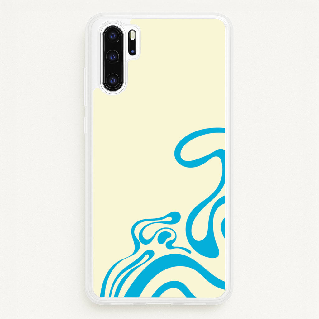 Blue Waves Corner Pattern - Summer Phone Case for Huawei P30 Pro