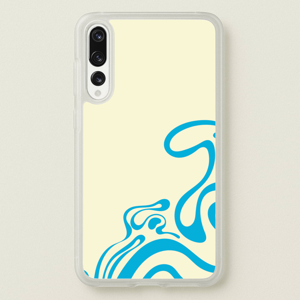 Blue Waves Corner Pattern - Summer Phone Case for Huawei P20 Pro