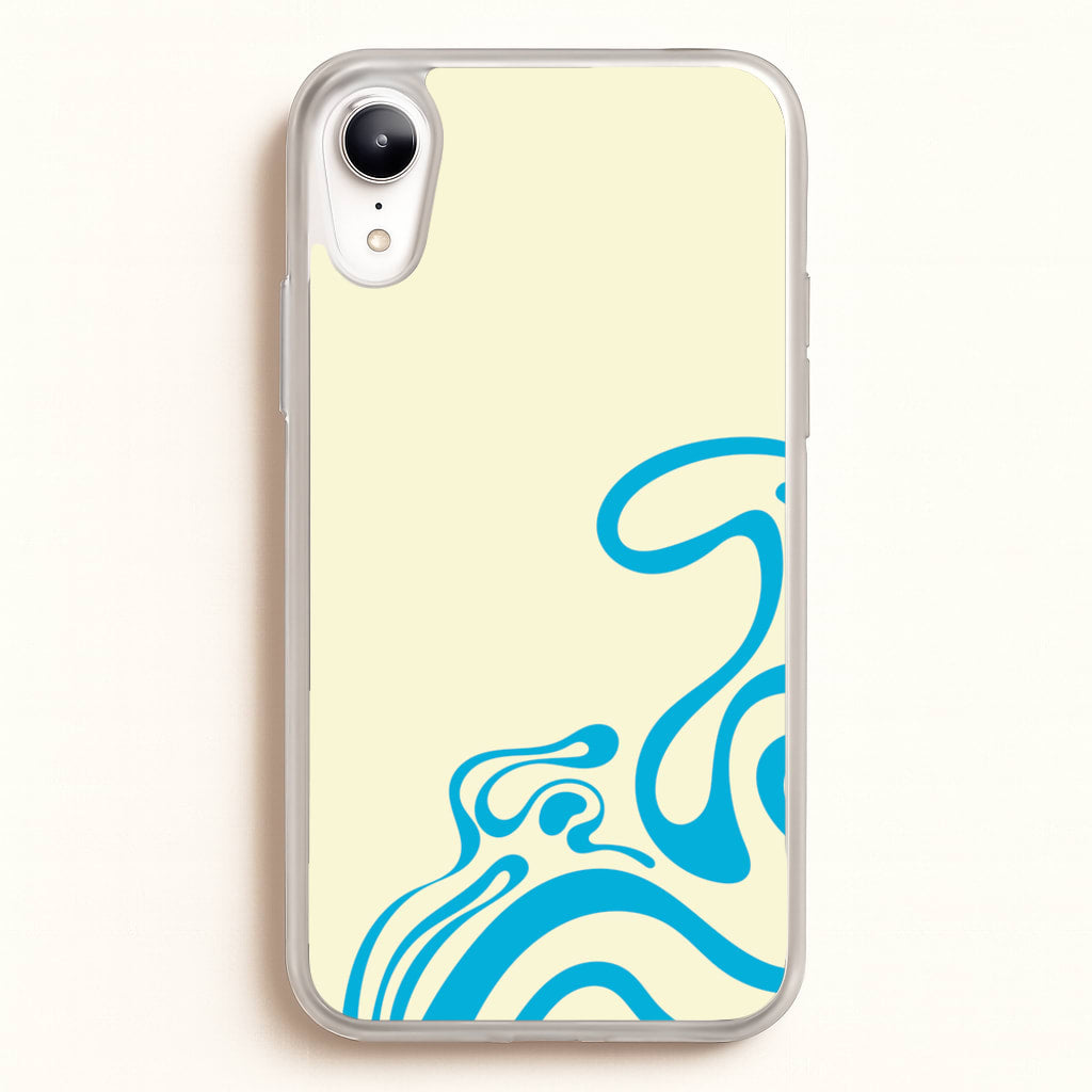 Blue Waves Corner Pattern - Summer Phone Case for iPhone XR