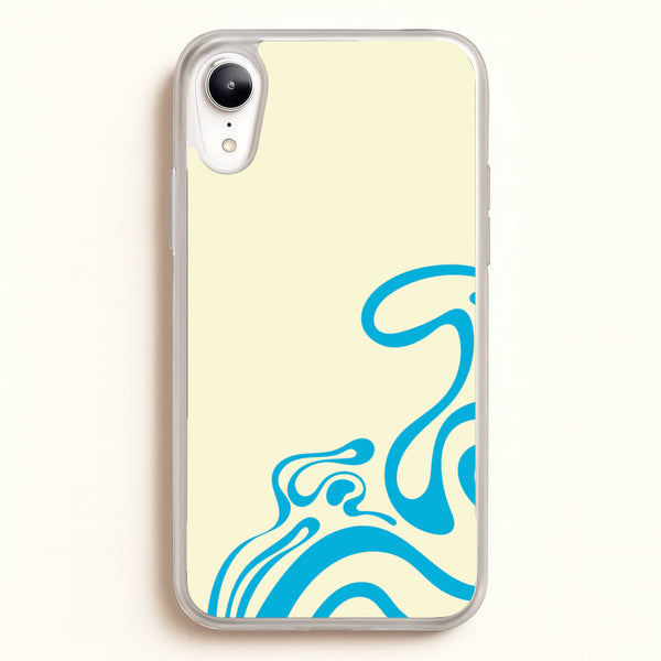 Blue Waves Corner Pattern - Summer Phone Case for iPhone XR