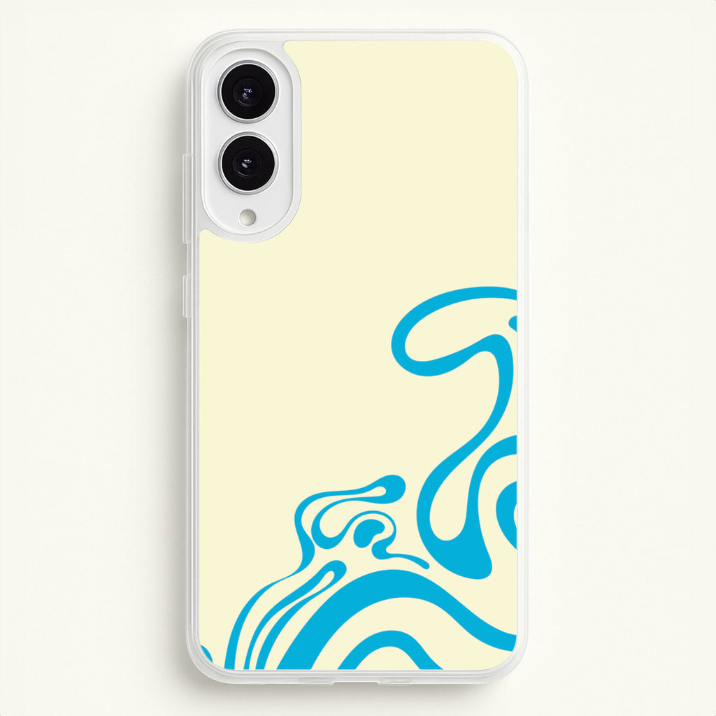 Blue Waves Corner Pattern - Summer Phone Case for Galaxy S25 Edge