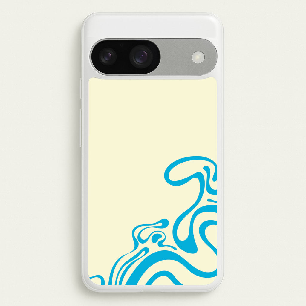 Blue Waves Corner Pattern - Summer Phone Case for Google Pixel 9 / 9 Pro