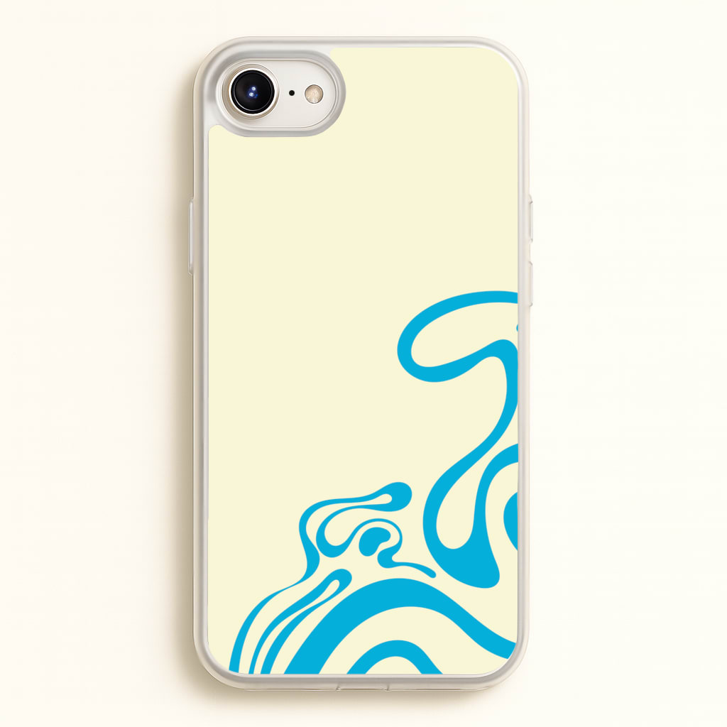 Blue Waves Corner Pattern - Summer Phone Case for iPhone 6 Plus / 7 Plus / 8 Plus
