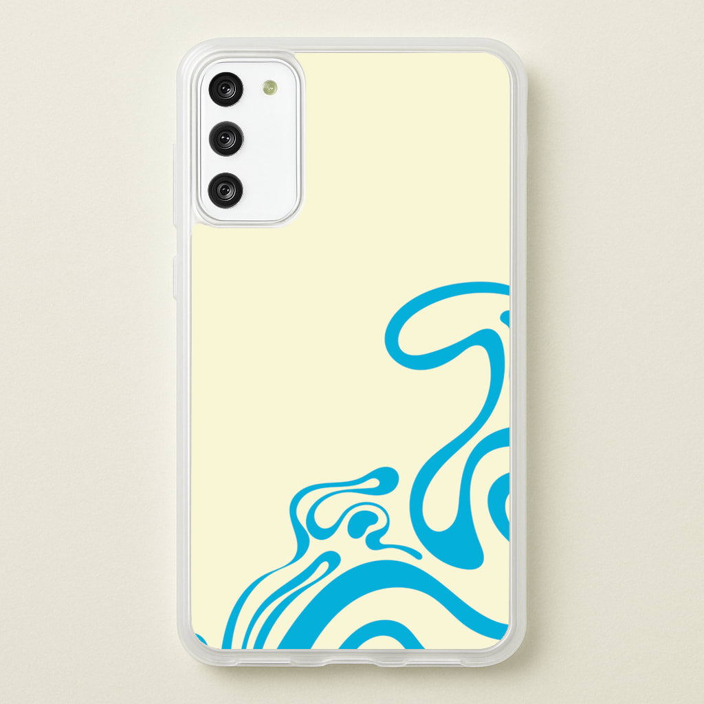 Blue Waves Corner Pattern - Summer Phone Case for Galaxy S20FE