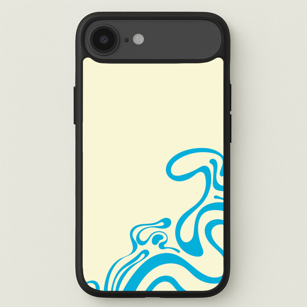 Blue Waves Corner Pattern Phone Case for iPhone 17 Air