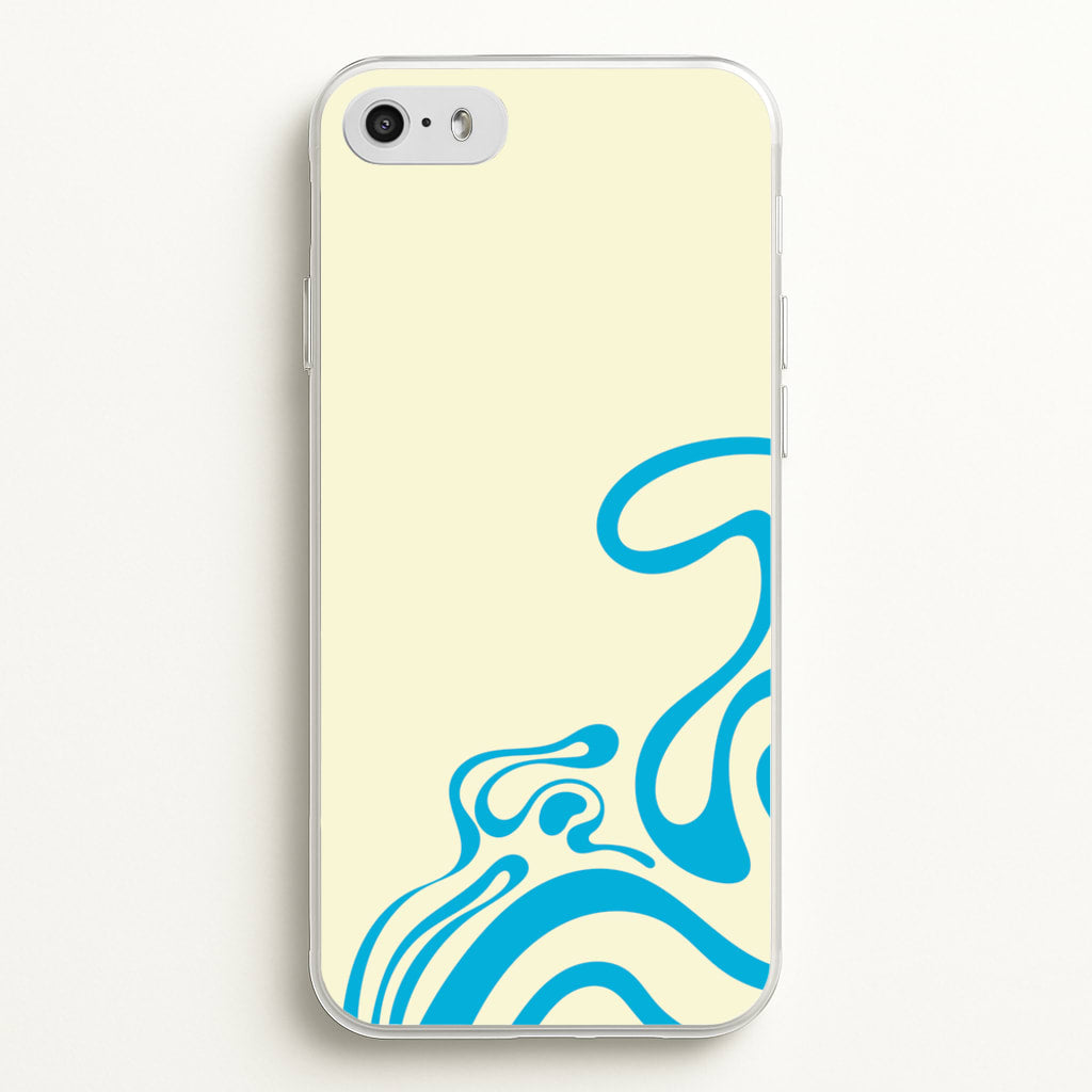 Blue Waves Corner Pattern - Summer Phone Case for iPhone 5 / 5s / SE 2016