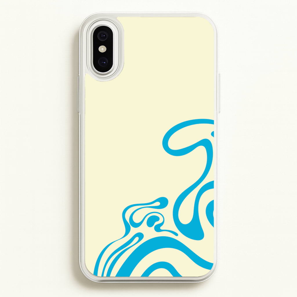 Blue Waves Corner Pattern - Summer Phone Case for iPhone XS Max