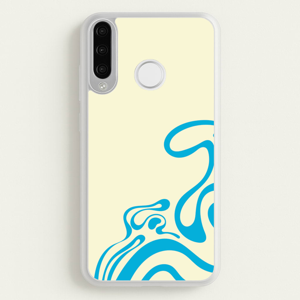 Blue Waves Corner Pattern - Summer Phone Case for Huawei P30 Lite