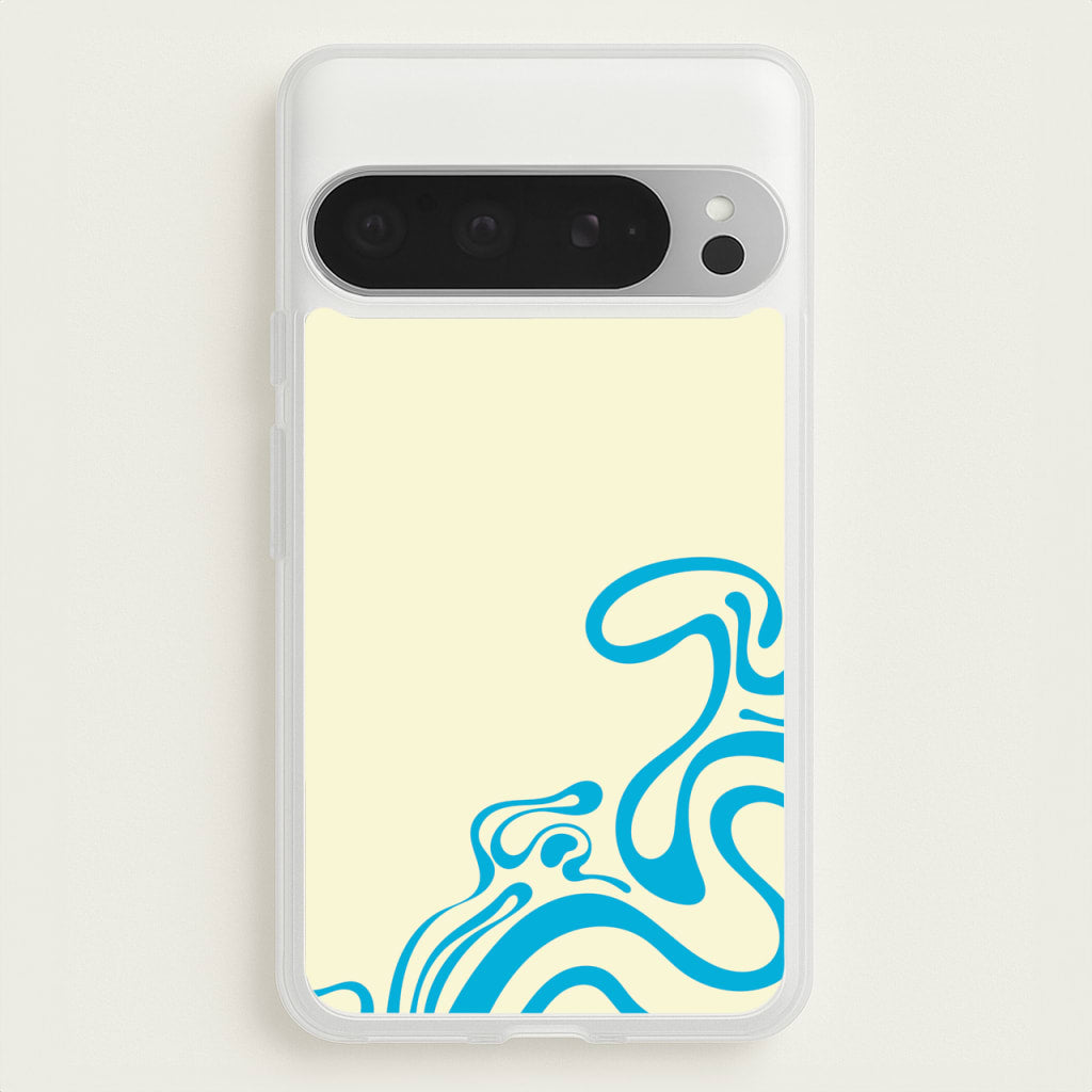 Blue Waves Corner Pattern - Summer Phone Case for Google Pixel 9 Pro XL