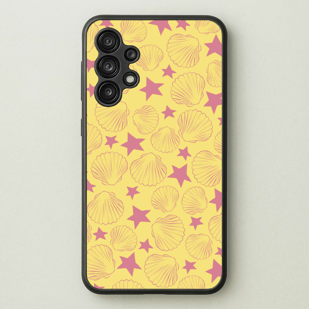 Seashells And Stars Yellow Pattern - Summer Phone Case for Galaxy A13