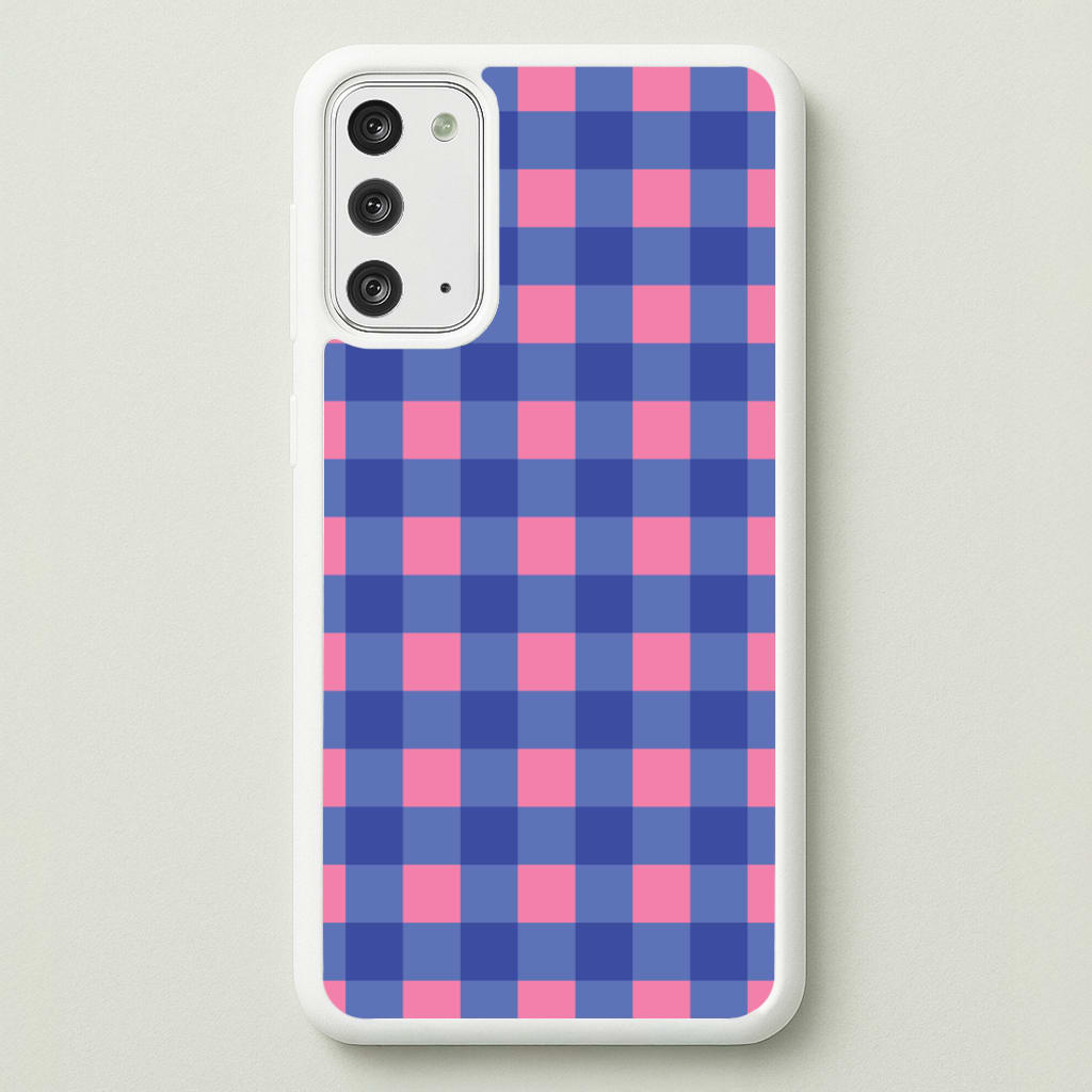 Pink And Blue Checkered Pattern - Summer Phone Case for Galaxy Note 20