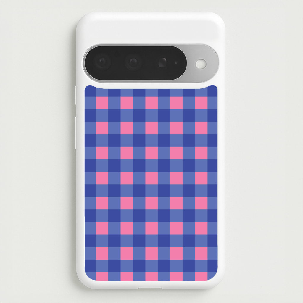 Pink And Blue Checkered Pattern Phone Case for Google Pixel 10 Pro XL