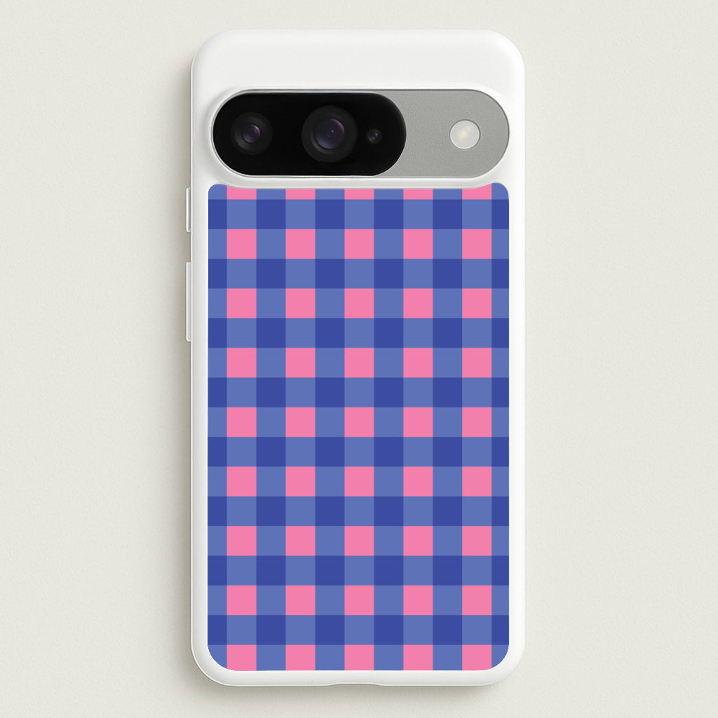 Pink And Blue Checkered Pattern Phone Case for Google Pixel 10 / 10 Pro