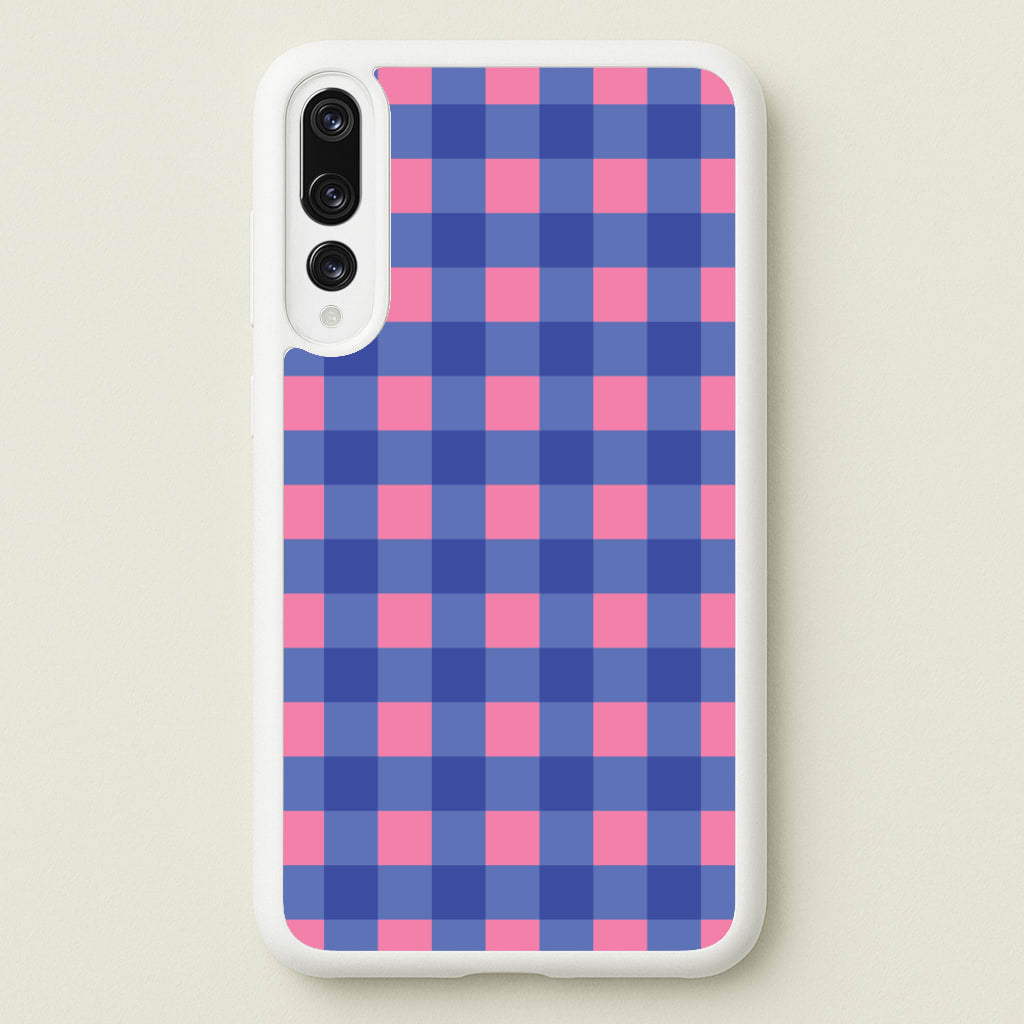 Pink And Blue Checkered Pattern - Summer Phone Case for Huawei P20 Pro