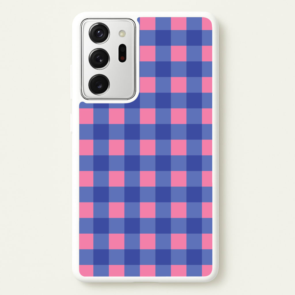 Pink And Blue Checkered Pattern - Summer Phone Case for Galaxy Note 20 Ultra