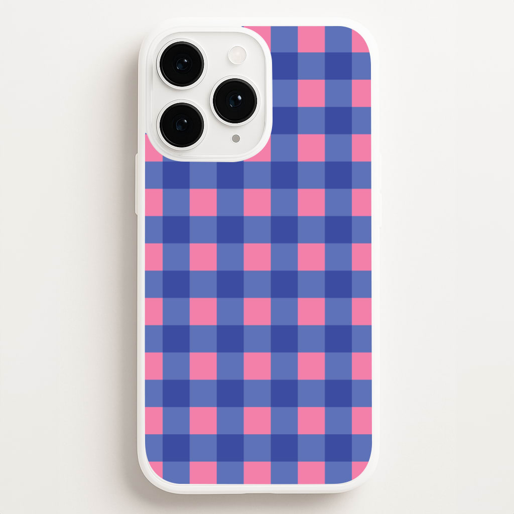 Pink And Blue Checkered Pattern - Summer Phone Case for iPhone 11 Pro