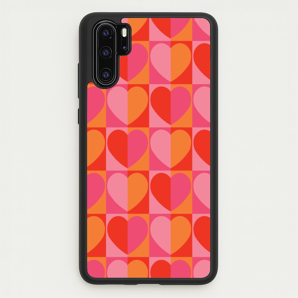 Sunset Hearts Pattern - Summer Phone Case for Huawei P30 Pro