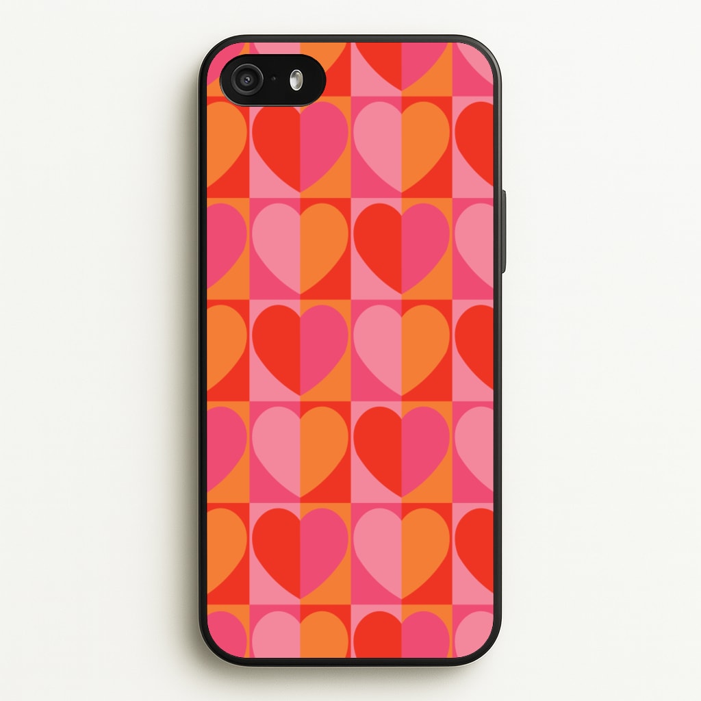 Sunset Hearts Pattern - Summer Phone Case for iPhone 5 / 5s / SE 2016