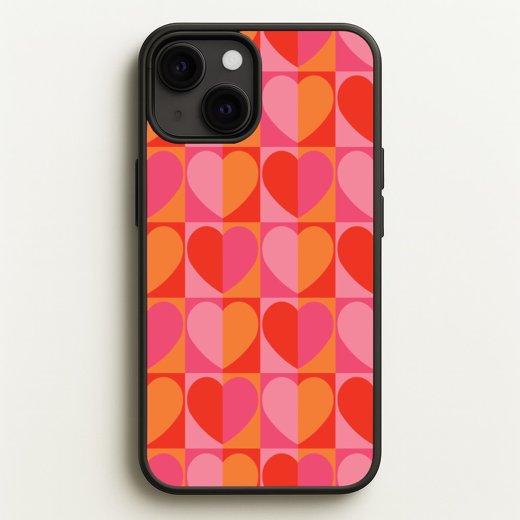 Sunset Hearts Pattern - Summer Phone Case for iPhone 13