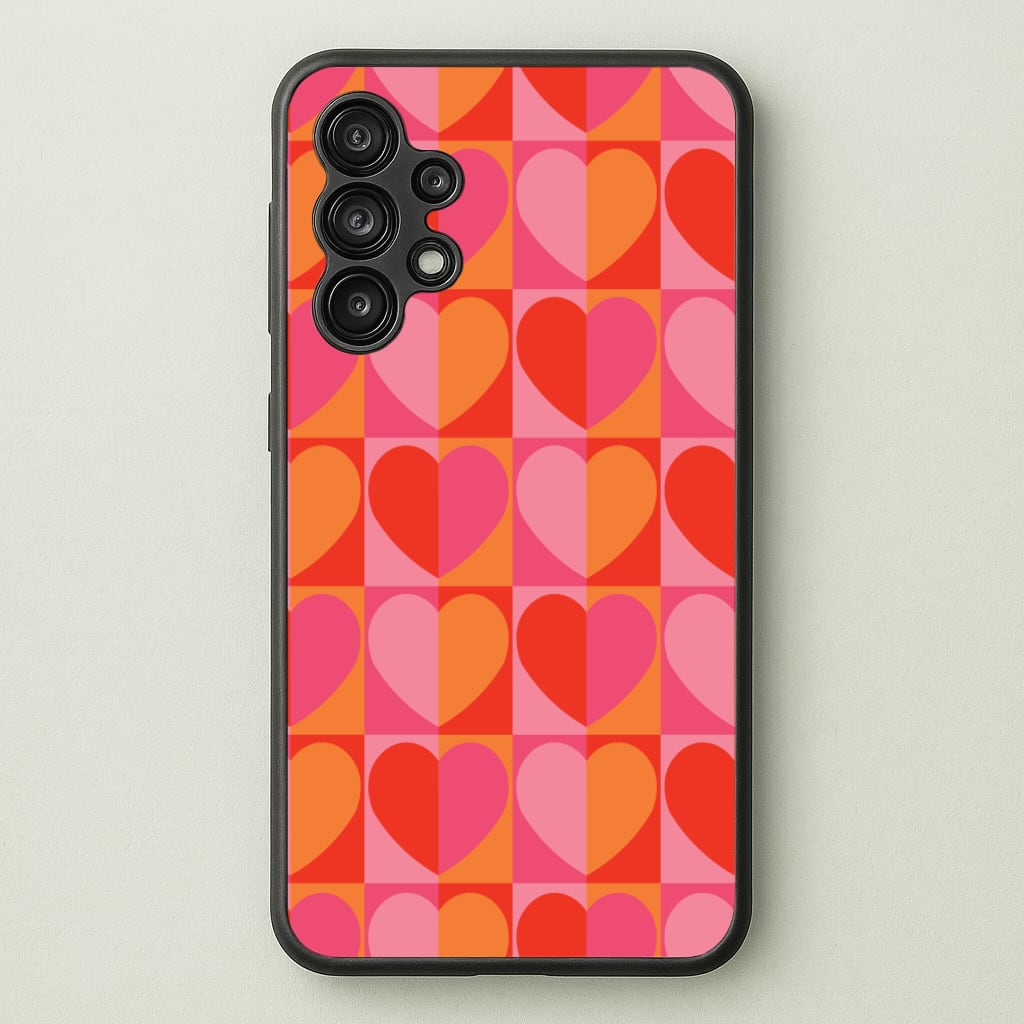 Sunset Hearts Pattern - Summer Phone Case for Galaxy A13