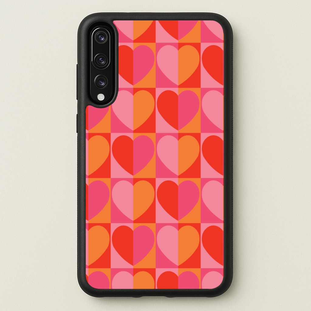 Sunset Hearts Pattern - Summer Phone Case for Huawei P20 Pro