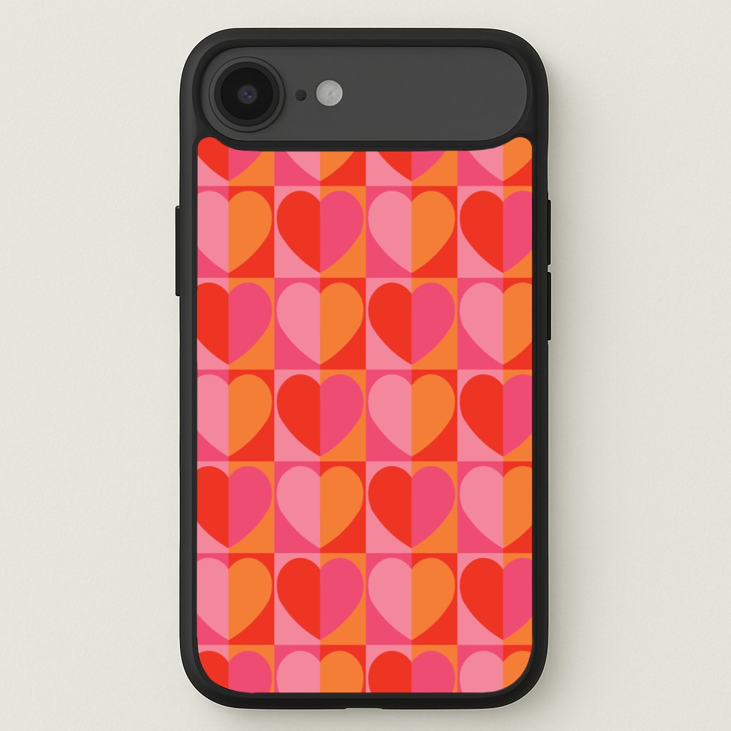 Sunset Hearts Pattern Phone Case for iPhone 17 Air