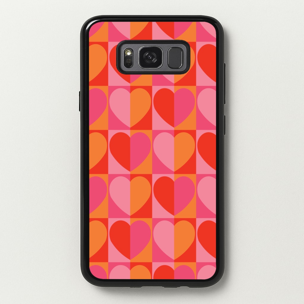 Sunset Hearts Pattern - Summer Phone Case for Galaxy S8 Plus