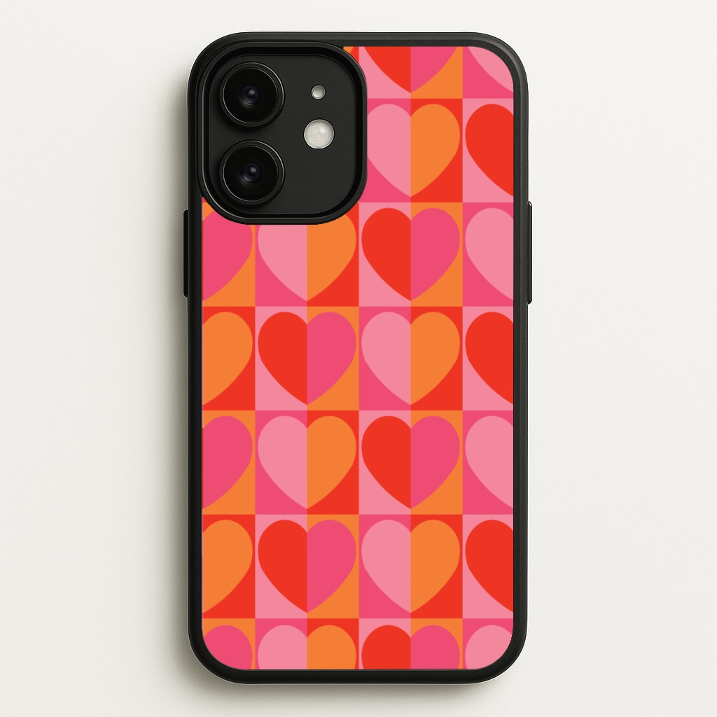 Sunset Hearts Pattern - Summer Phone Case for iPhone 11