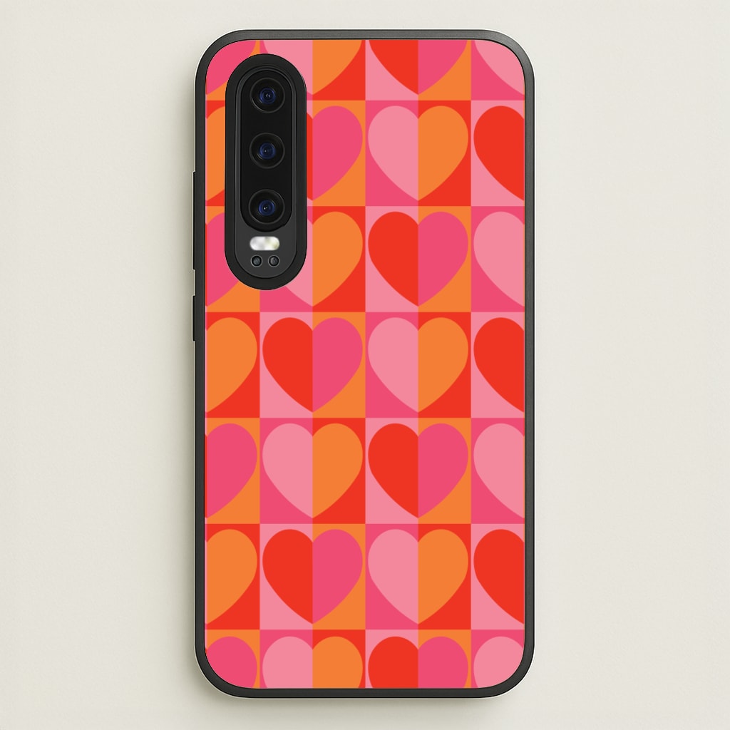 Sunset Hearts Pattern - Summer Phone Case for Huawei P30