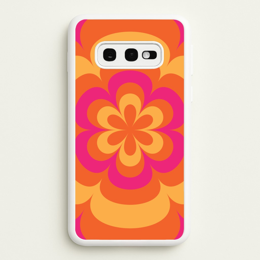 Sunset Trippy Flower Pattern - Summer Phone Case for Galaxy S10e