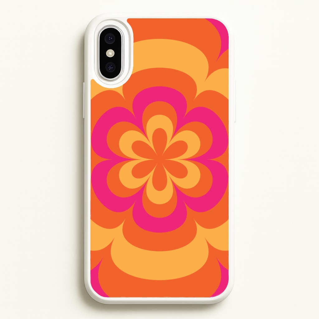 Sunset Trippy Flower Pattern - Summer Phone Case for iPhone XS Max